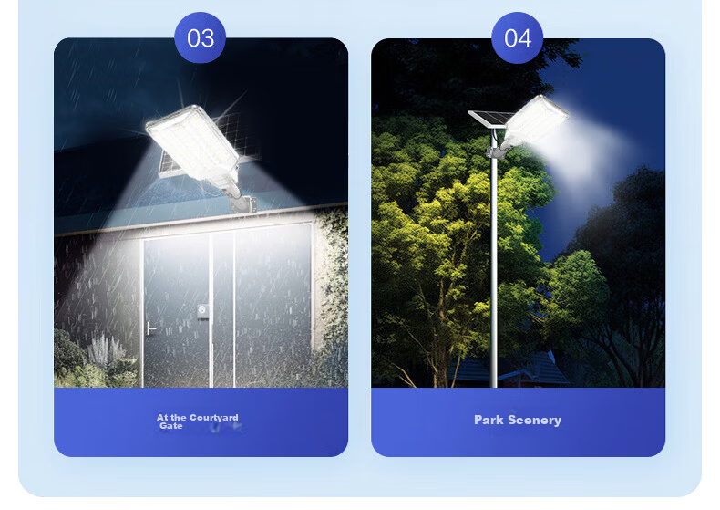 Bolanger Solar Outdoor Lighting, New High-Power Garden Light, Rural Household Human Body Radar Sensing Waterproof Street Lamp 13