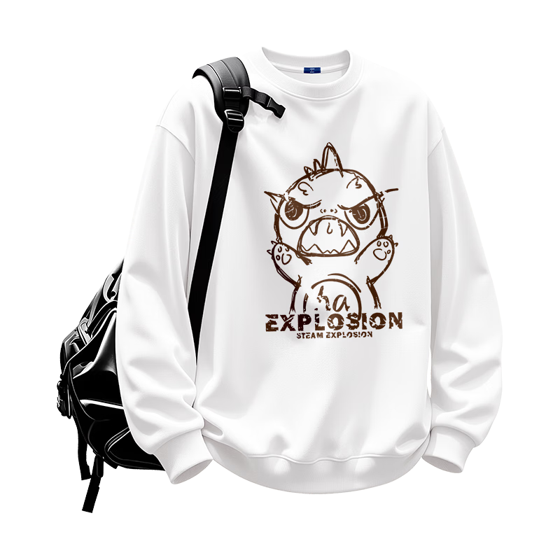 GENIOLAMODE Forest Group Men's Sweatshirt, New Style for Fall 2026, Heavyweight 330G Round Neck Casual Long-Sleeve T-Shirt Pullover Trendy