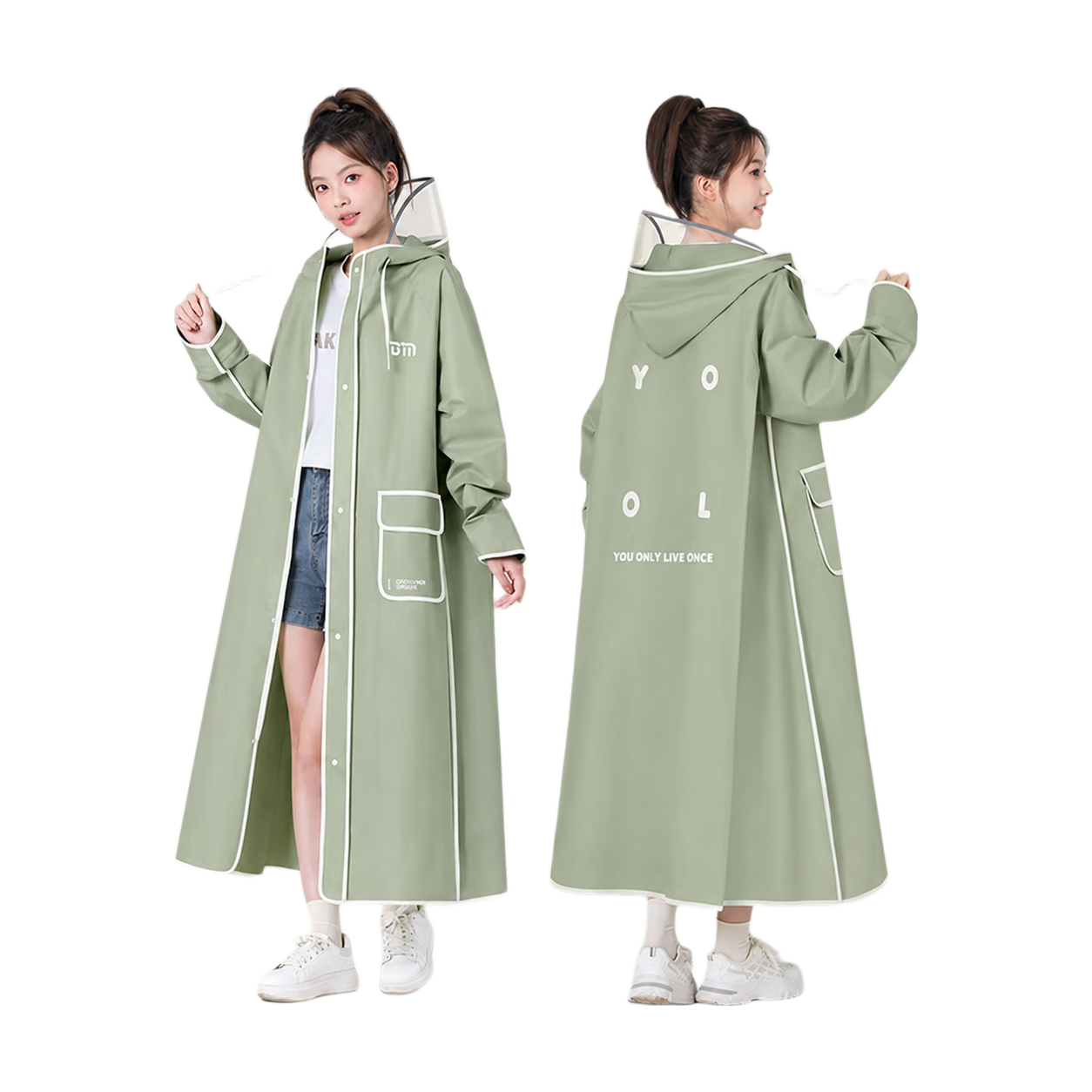 Beimei Electric Scooter Raincoat Women's Integrated Full-Body Separate Rider and Vehicle Design Windproof Heavy Rain Single Rider Waterproof Poncho