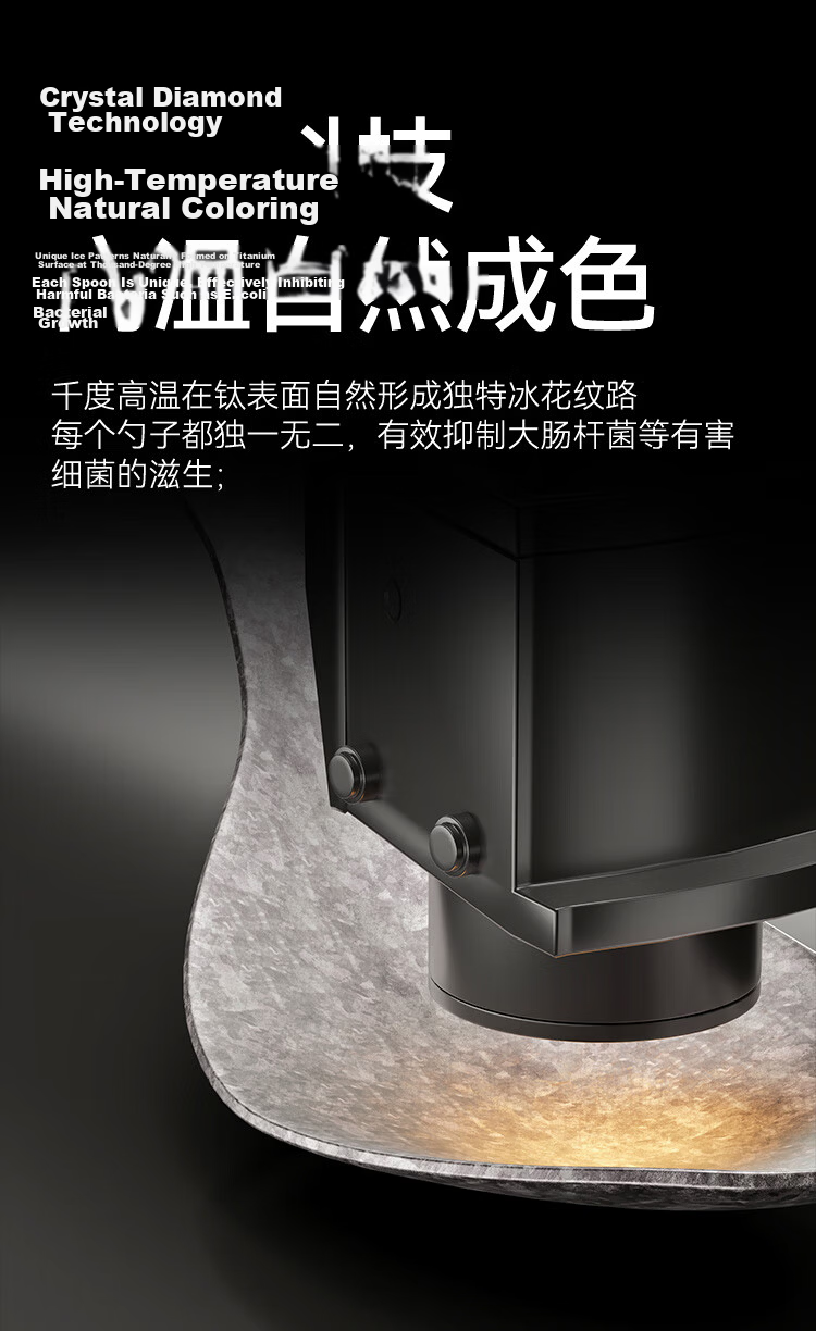 JD Jingzao Spoon [100% Pure Titanium] Titanium Crystal Soup and Rice Spoon Acid and Alkali Resistant 2-Pack 5