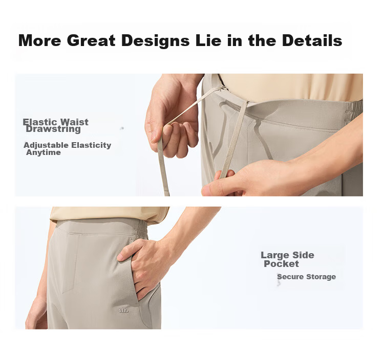 Beneunder Men's Sports Casual Pants Summer Cool Straight-Leg High Elastic Breathable CC926 14