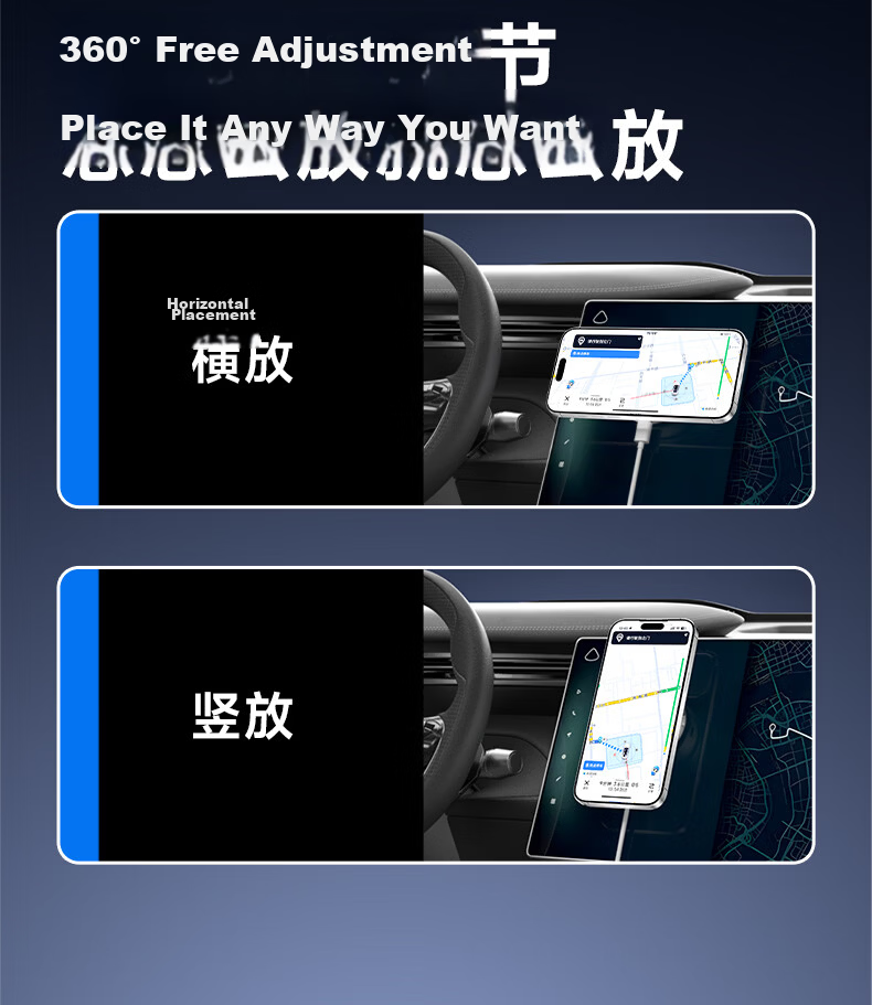 Kustar Electric Vacuum Suction Cup Car Phone Holder Magsafe Magnetic Foldable Rotatable Wireless 15W Fast Charging Live Streaming Vlog Anti-Shake Lampart Stand 18