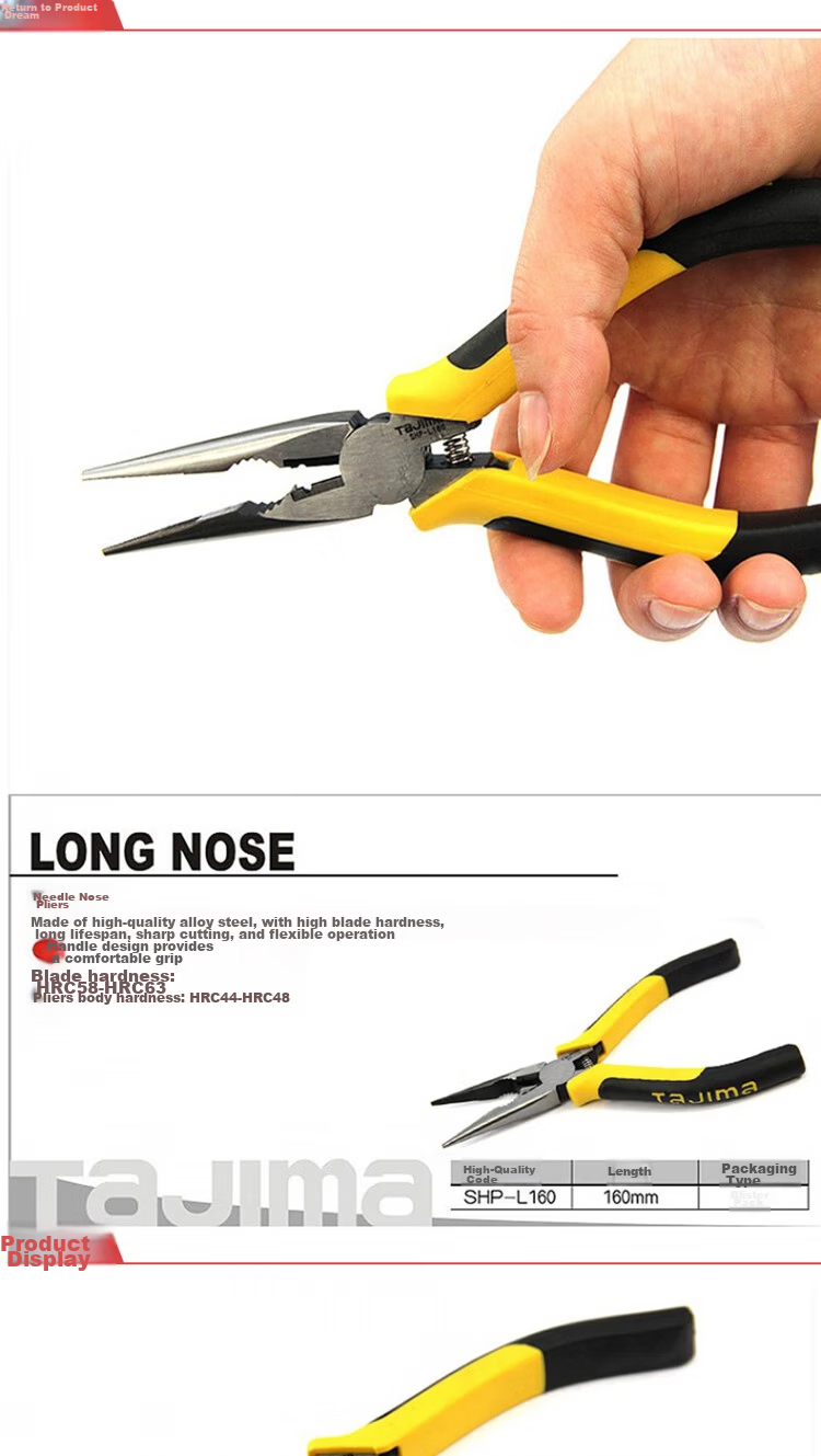 Tajima Multi-Function Needle Nose Pliers 6 Inch SHP-L160 1
