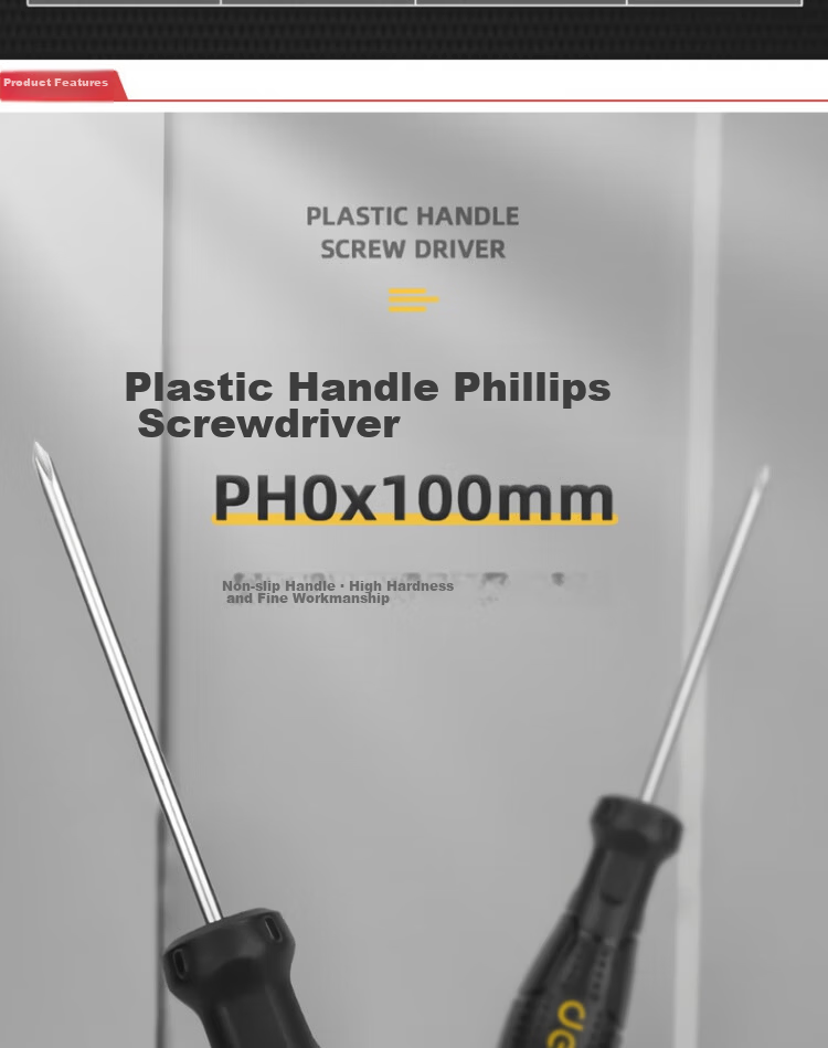 Deli Tool Plastic Handle Phillips Screwdriver PH0x100mm DL623100 (New and Old Versions Shipped Randomly) 3