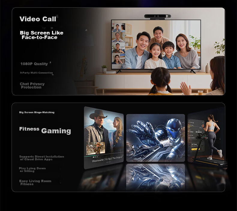 TUDOO Tbox TV AI Box Kids Learning Fitness Mirror Motion Sensor Game Smart 4K Ultra HD Box 25