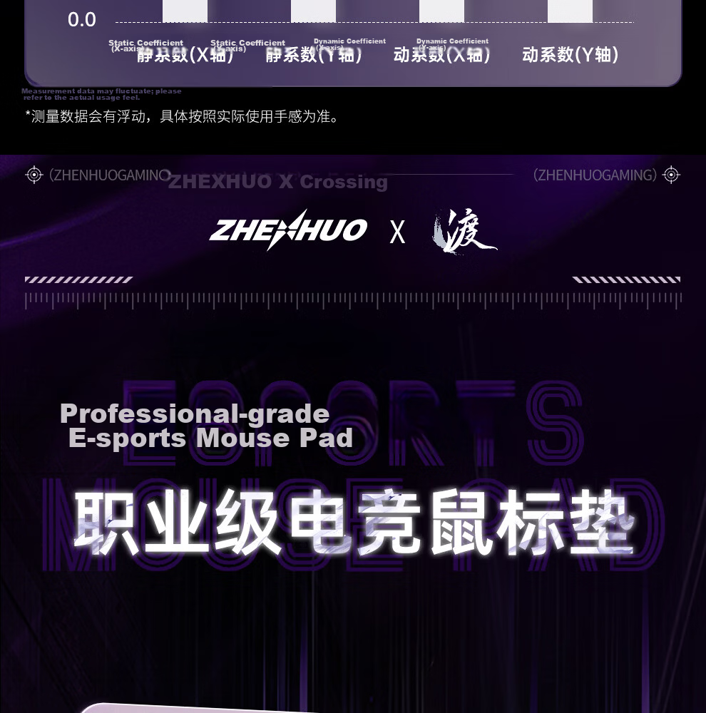 Zhenhuodu FPS Gaming Mouse Pad Solid Color Competitive Edition Black 490x420mm Ultra-Low Edge Locking Rubber Base (L) 3