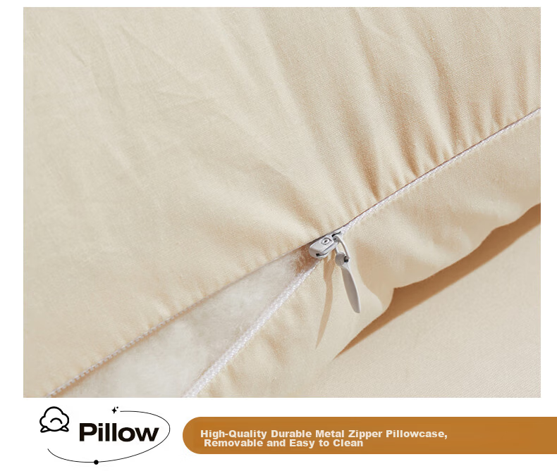 Hongdou Class A Antibacterial Pillow Core 100% Cotton Pillow Adult Sleeping Cervical Pillow 48*74cm Medium Pillow 18