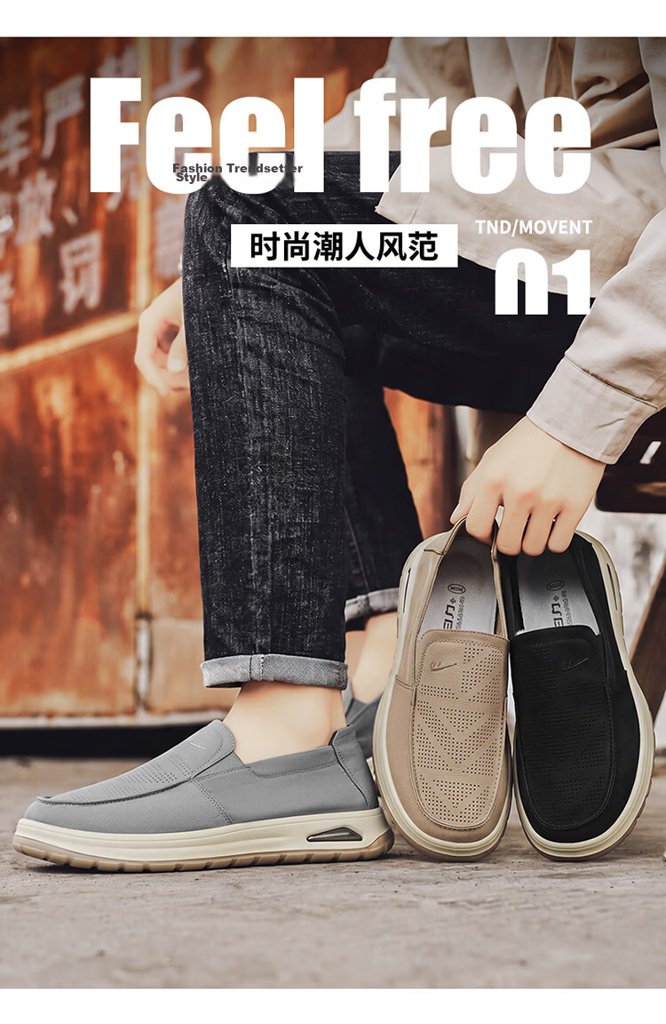 Warrior Official Slip-On Men's Shoes Summer 2026 New Breathable Mesh Dad Old Beijing Cloth Shoes Black Size 42 3