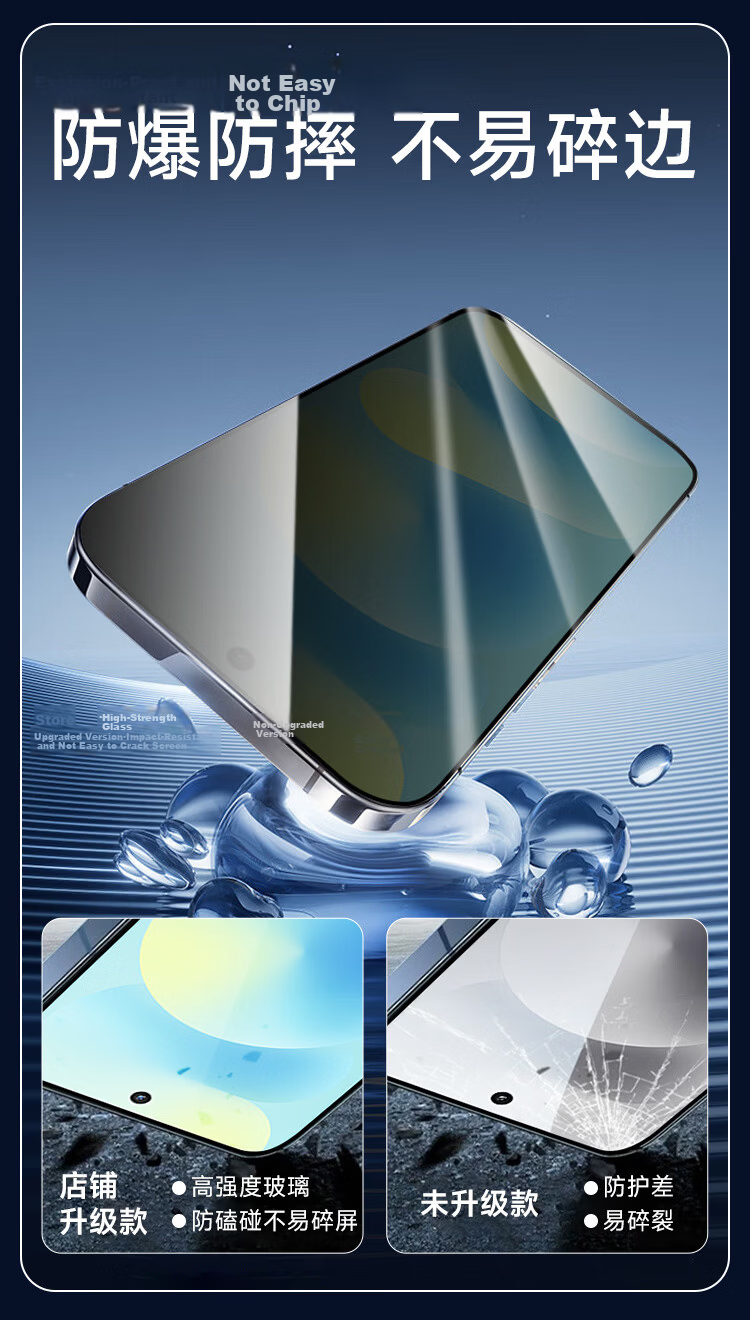 Coollefone [28° True Privacy Protection] Tempered Glass Screen Protector for Huawei Nova16, Anti-Peeping Privacy Protection Film, Full Coverage, Ultra-Thin, High-Definition, Shockproof 8