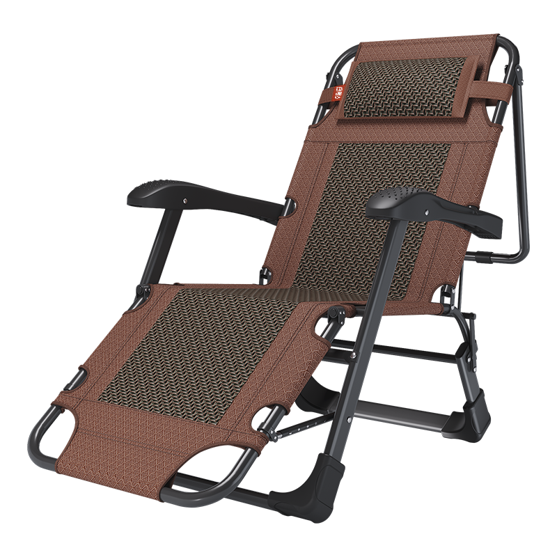 Nanjiren Folding Bed Recliner Office Nap Chair Single Bed Hospital Care Rattan Chair Brown