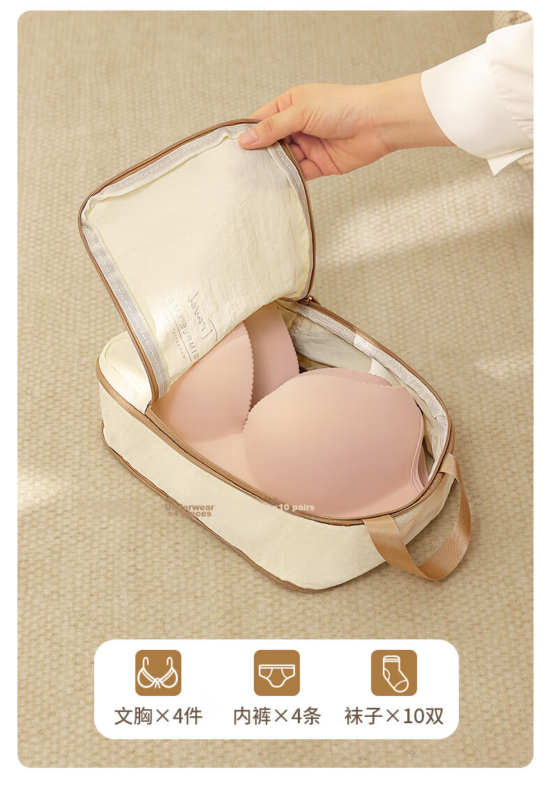 Baicaoyuan Travel Storage Bag Luggage Organizer Underwear Clothing Packing Pouch for Travel Business Trip M+L 12