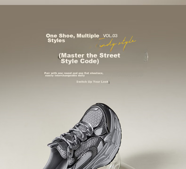 CAMEL Silver Moon 3rd Generation Dad Shoes Outdoor Height Increasing Casual Shoes L26S283125W Pearl White (Breathable Mesh) Size 38 10