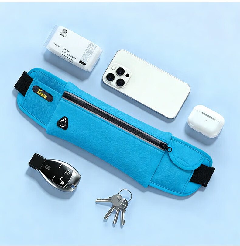 Tuban Waist Bag Running Sports Phone Holder Unisex Construction Marathon Fitness Gear Water Blue 4