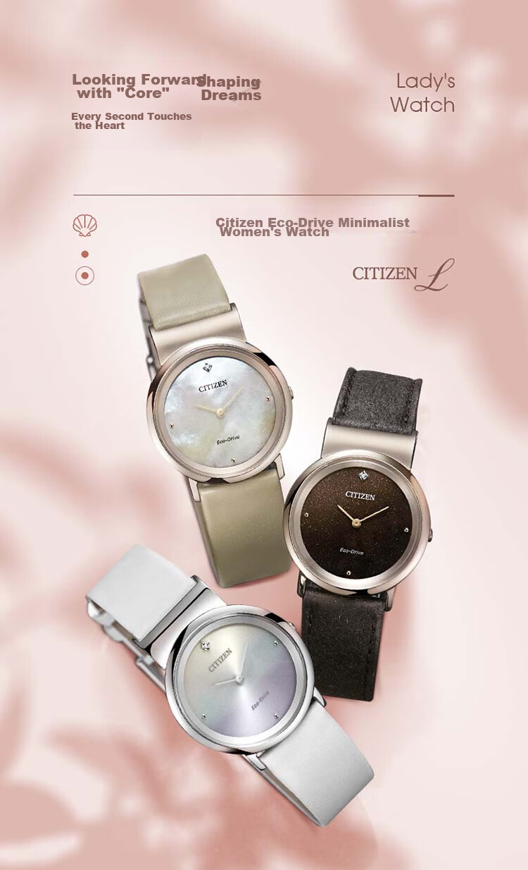 CITIZEN Women's Japanese Korean Eco-Drive Mother-of-Pearl Dial Watch EG7073-16Y Gift for Girlfriend 1