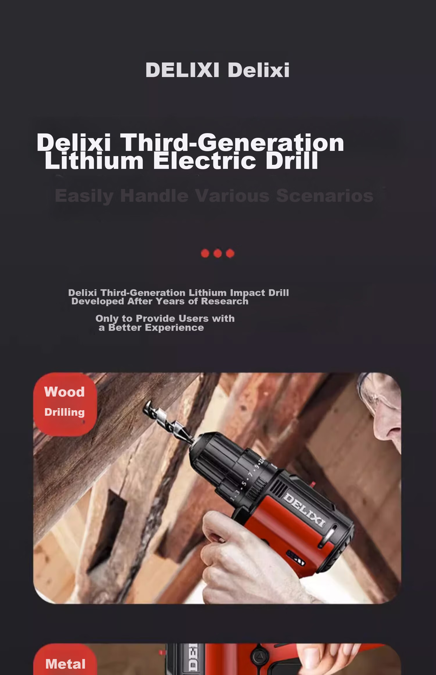 Delixi Electric 16.8V Brushless Cordless Lithium Battery Hand Drill Electric Screwdriver Tool Kit 22