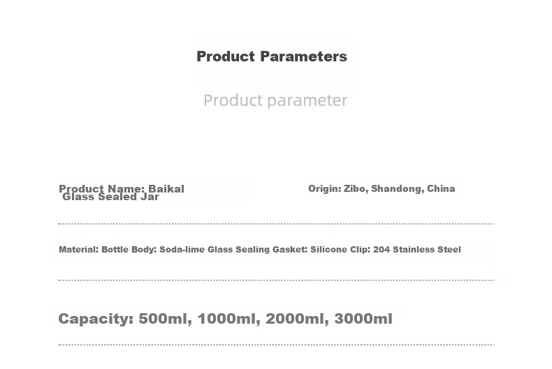 LUNTAYO Lead-Free Glass Sealed Jar Pickle Fermentation Jar Wine Brewing Jar Grain Nut Snack Storage Jar 500ml Single Pack 7
