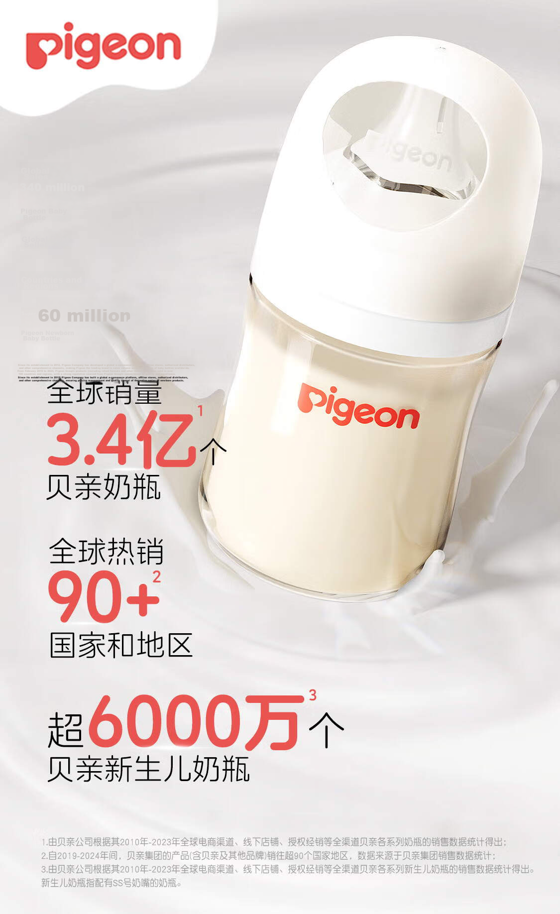 Pigeon PPSU Wide-Neck Double-Handle Bottle, 240ml, M Size Nipple, 3 Months+, AA270 1