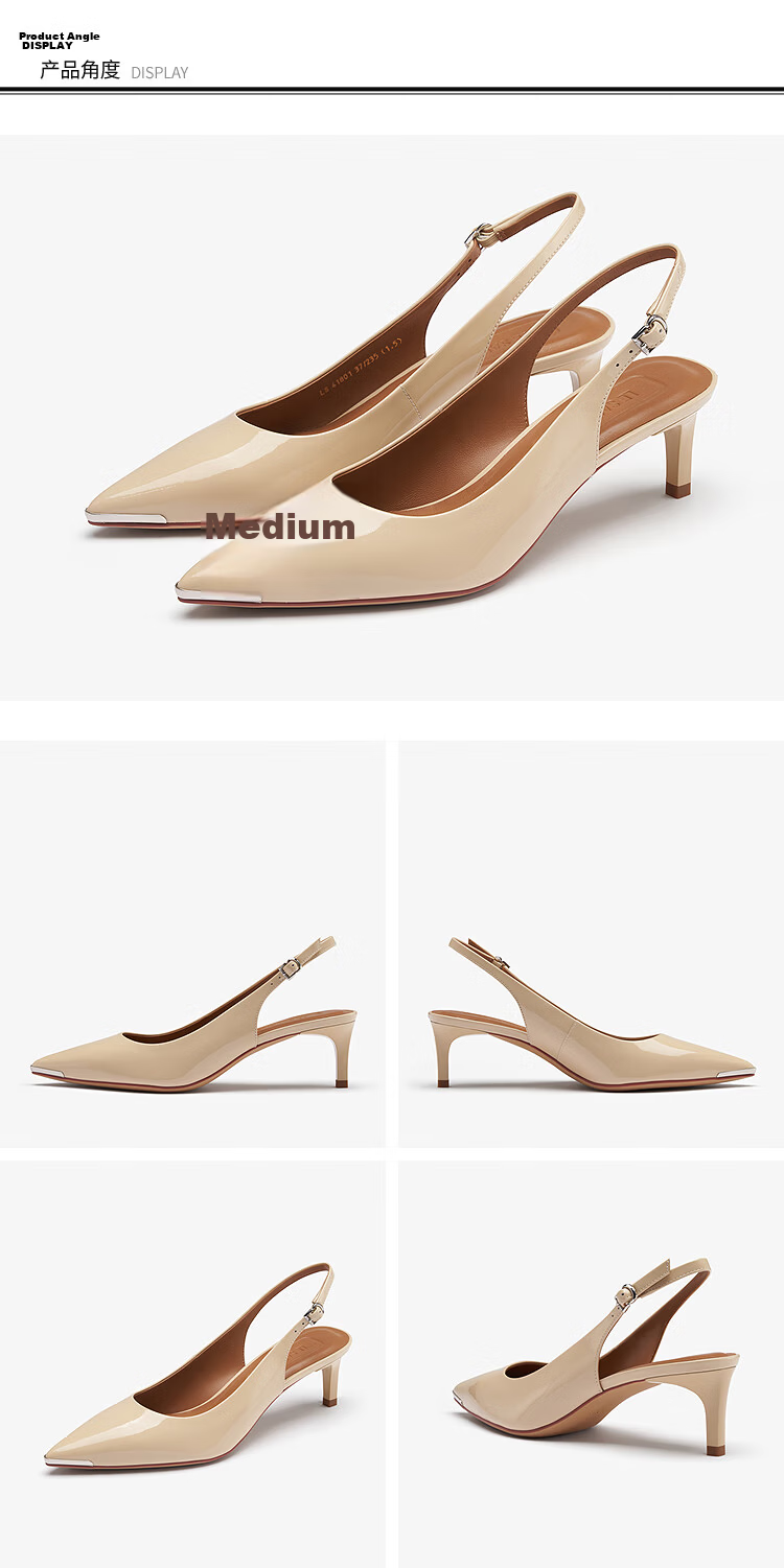 Laird 2026 New Elegant Urban Commuter Pointed High Heel Sandals for Women 41801 Soft Matte Yellow LYP 37 12