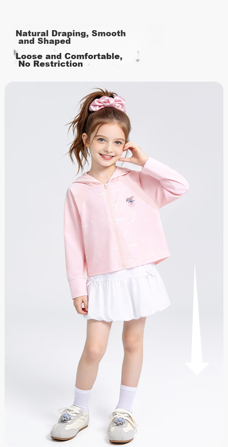 Disney Zootopia Ice Silk UPF50+ Sun Protection Jacket Summer Girls 2026 New Cool Sunproof Coat Purple 150 5