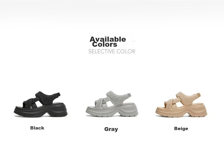 TEENMIX Qixi Festival Gift Sparkling One-Strap Sandals Simple Comfortable Versatile Fashion Women's Shoes 2026 Summer New Arrival 3