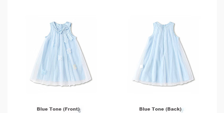 Balabala Kids Dress 2026 Summer New Girls Baby Vest Dress Sweet Mesh Princess Dress 12