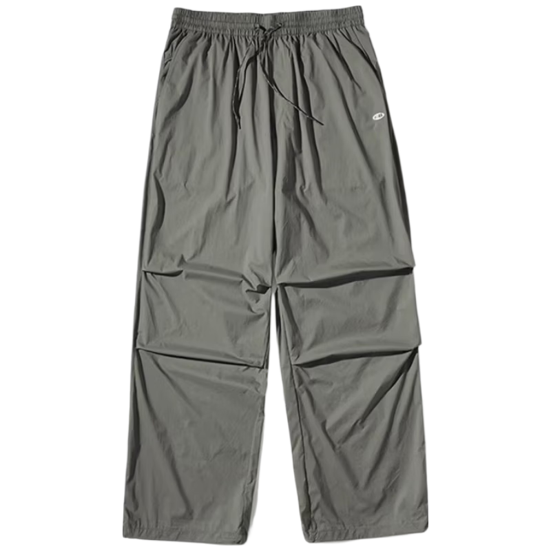 Lanqi Youyun Spring Summer Ultra-Light Ultra-Thin Antibacterial Casual Outdoor Lightweight Paratrooper Pants for Men Dark Gray L