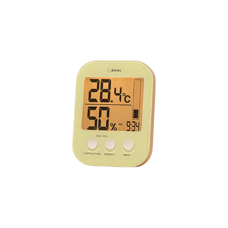 Dorico Japanese Electronic Hygrometer Thermometer with Backlight High-Precision Humidity and Temperature Monitor for Baby Room with Time Display