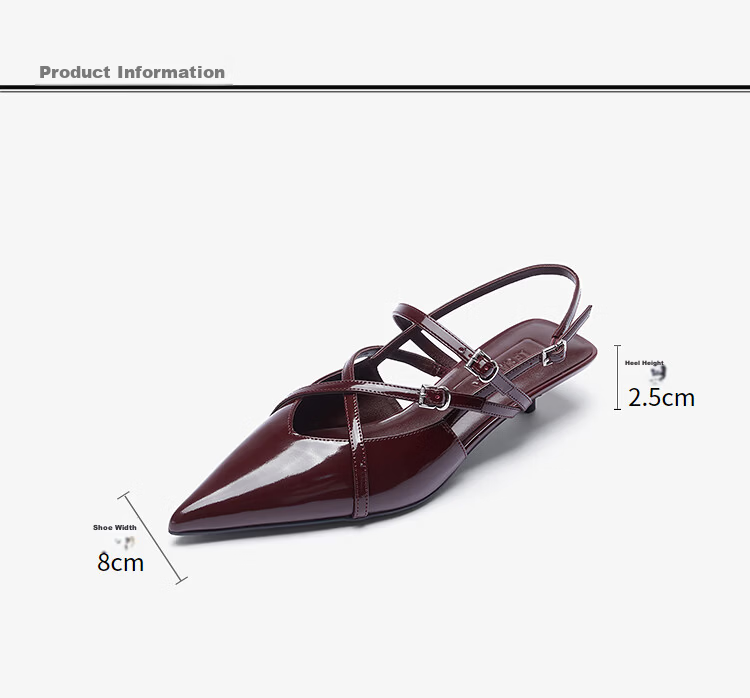 Larsdan 2025 New Romantic Queen Pointed Toe Stiletto Backless Sandals Women 29001 Diva Black BKL 39 10