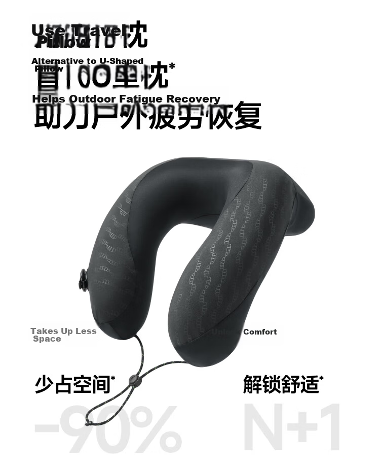 Beneunder Inflatable Pillow 2.0 Outdoor Travel U-Shaped Neck Support Portable Full Support Inflatable Pillow LC003 5