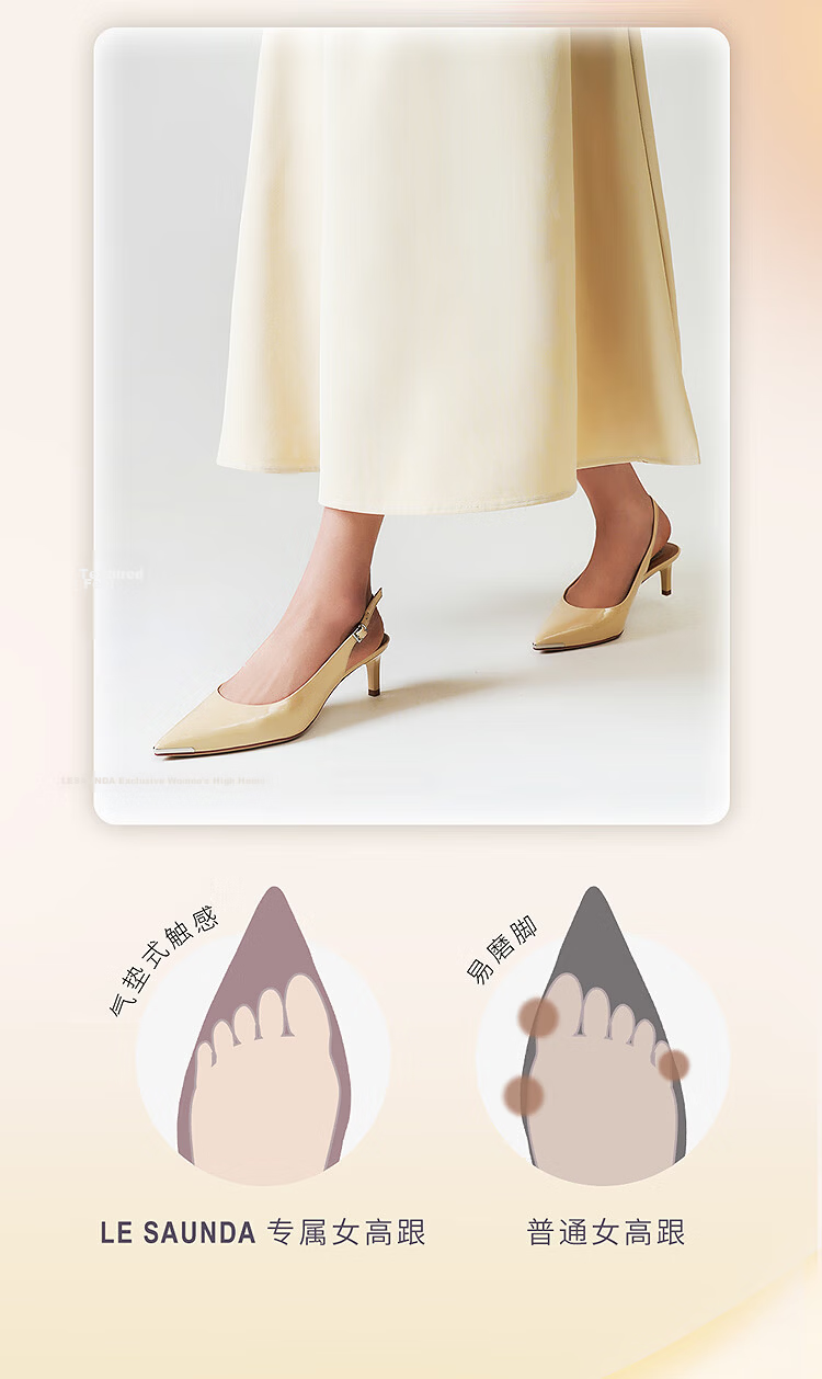 Laird 2026 New Elegant Urban Commuter Pointed High Heel Sandals for Women 41801 Soft Matte Yellow LYP 37 3