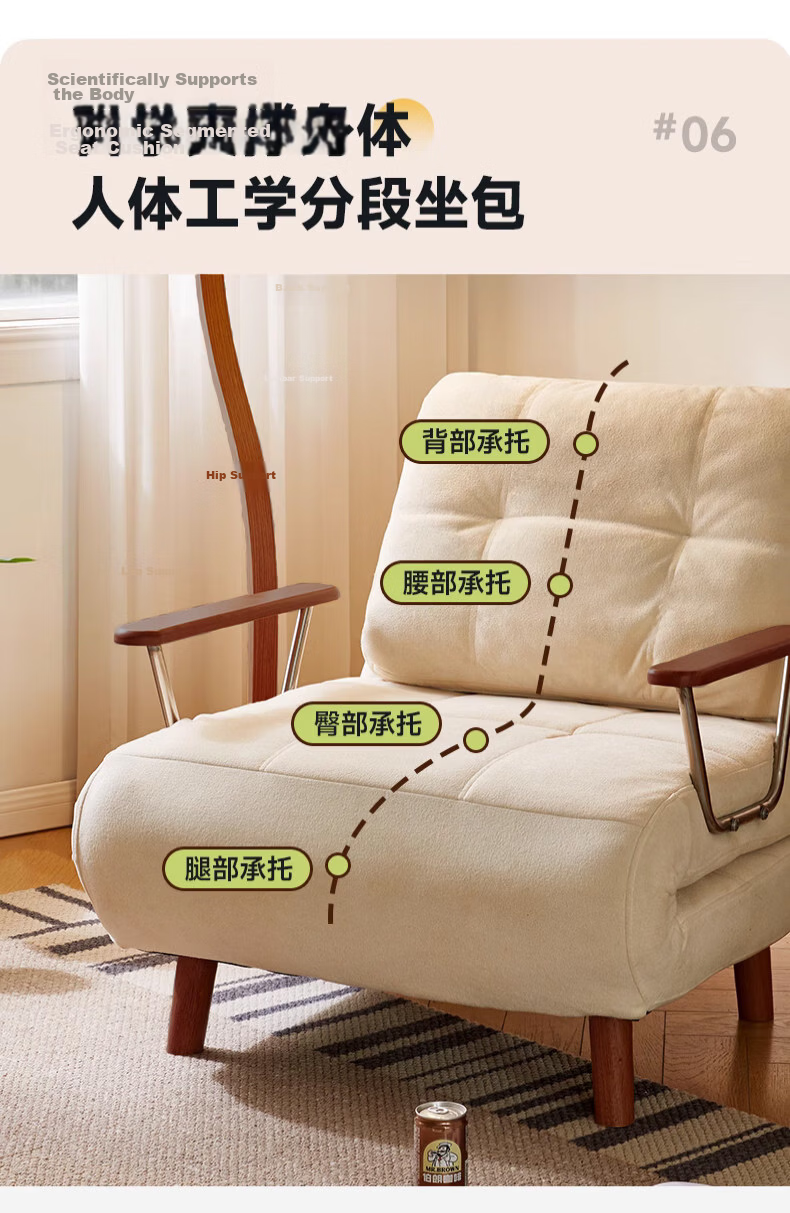 Jiayi Folding Sofa Bed 2026 New Model Dual-Use Small Apartment Single Bed Home Study Folding Bed 9