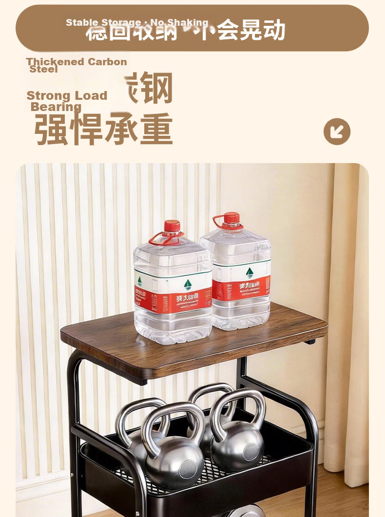 Xiaomo Mobile Tea Table Cart Sofa Side Table Bedside Storage Rack High Tea Table Living Room Snack Bedside Cabinet 11