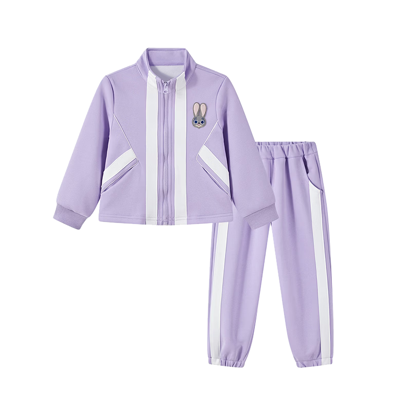 Disney Girls' Spring Autumn 2026 New Fashionable Cardigan Jacket and Casual Pants Two-Piece Set