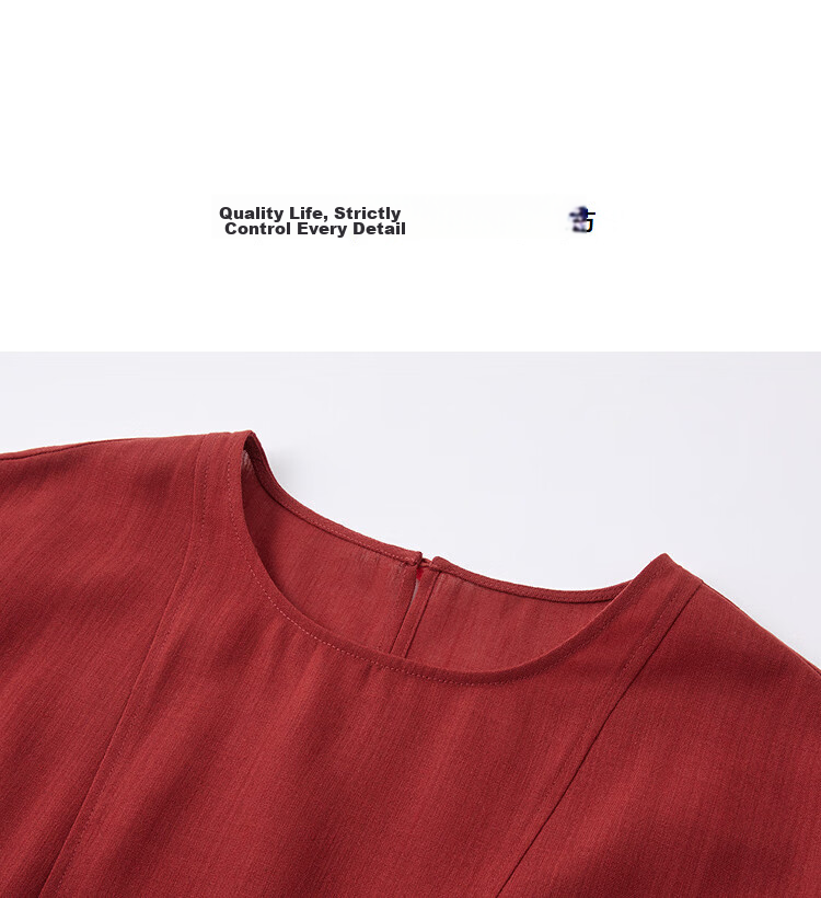 Demana Summer Dragon Fruit Color Raglan Sleeve Waist Cinched Ruffle Slim Fit T-Shirt for Women 11
