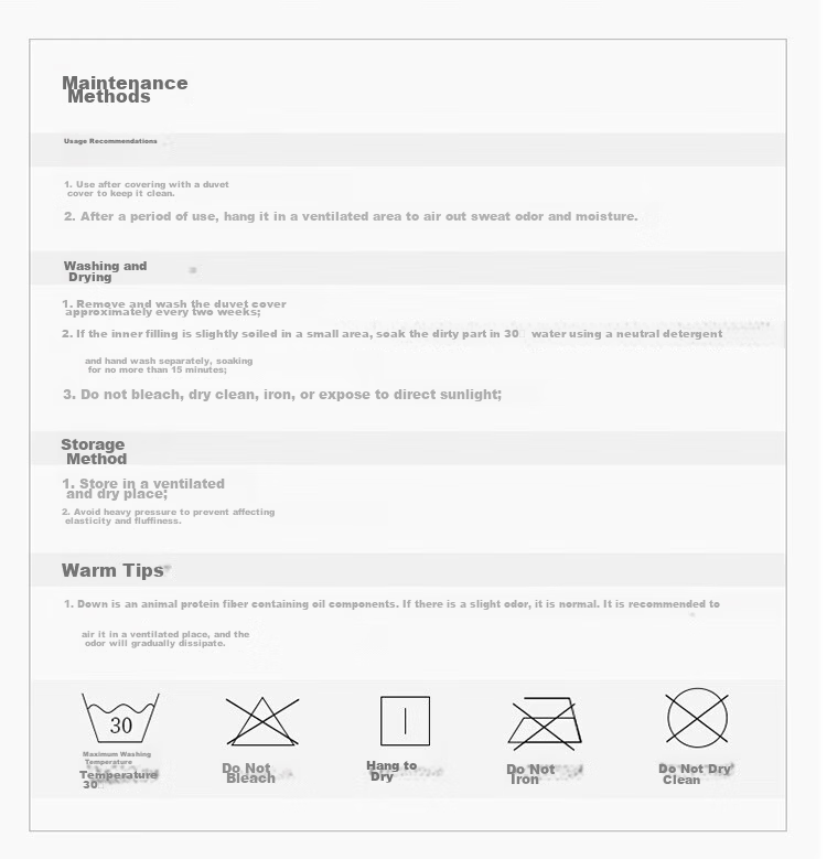 FUANNA down Comforter, 95% White Goose Down, Double Size Winter Quilt, 1000g Filling, 203*229cm 23