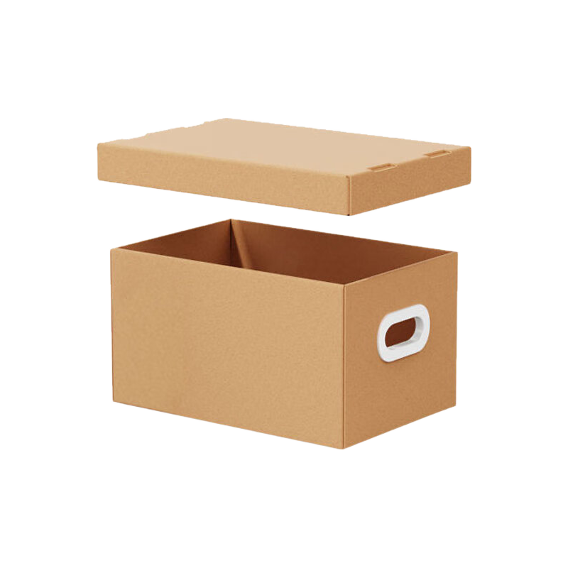 QDZX Moving Cardboard Boxes with Handles, 33*22*18 (3 Large File Boxes, Office Cardboard Boxes, Material Boxes, Gift Boxes)