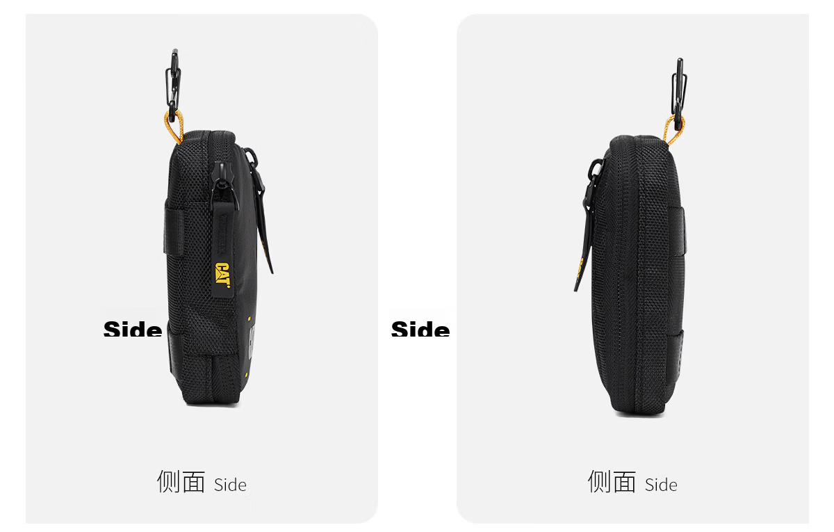 CAT Mini Hanging Bag Pendant Sub Bag Outdoor Sports Tool Bag Bus Card Power Bank 85051 Black 7