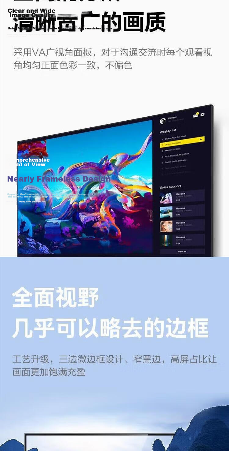 Lenovo B2713E-R 27-inch IPS Monitor 100Hz 1080P Full HD Low Blue Light Eye Care HDMI Office Display 2