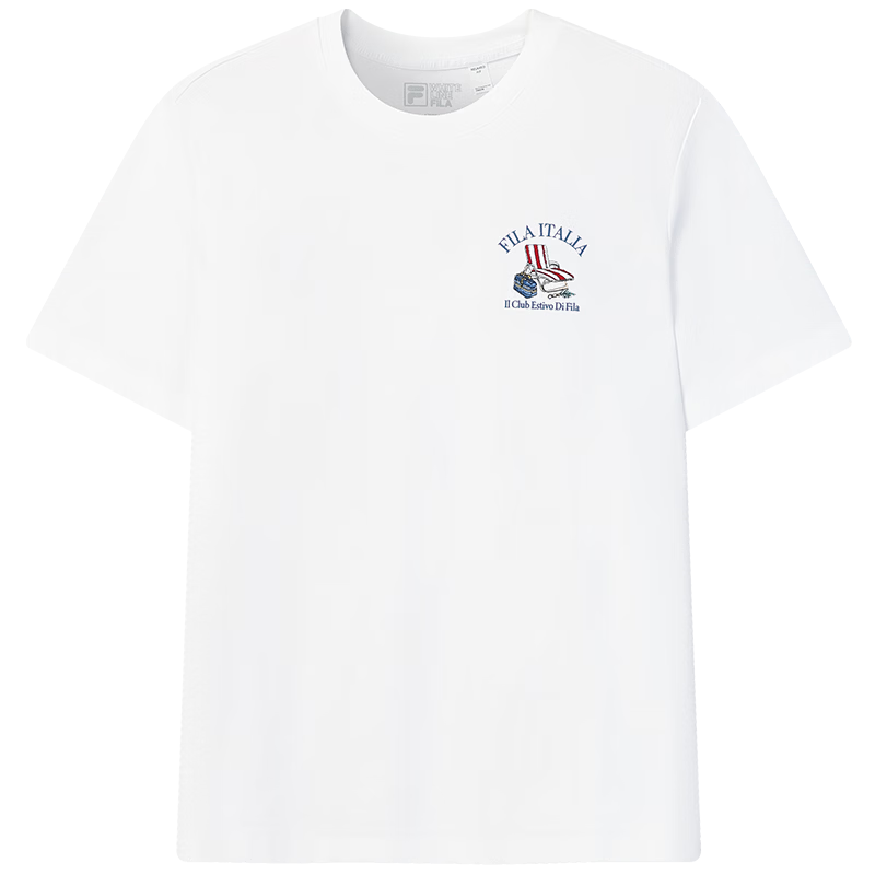 FILA Official Men's Knitted Short Sleeve Shirt 2026 Summer New Casual Cool Comfortable Dry Embroidered T-Shirt
