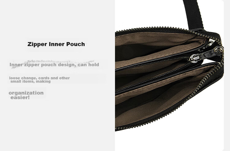 Kipling PAKA RIRI Black Leather Patchwork Durable Triple-Layer Shoulder Crossbody Bag Birthday Gift 11