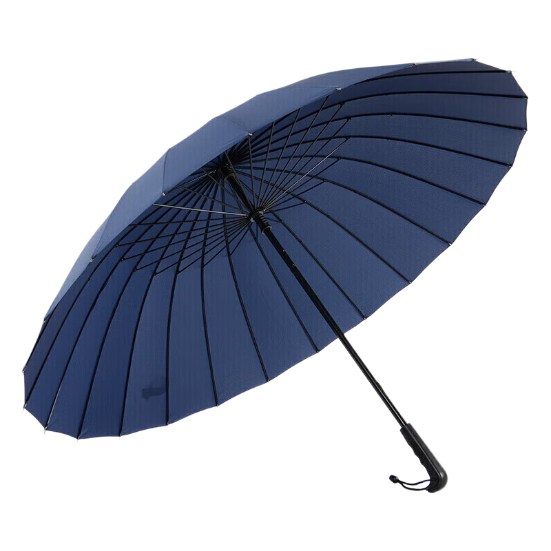MAYDU Windproof And Rain Umbrella Straight Handle Men's Business 24-Rib Extra Large Windproof Long Handle Dual-Use Umbrella for Sun And Rain M5005 Blue