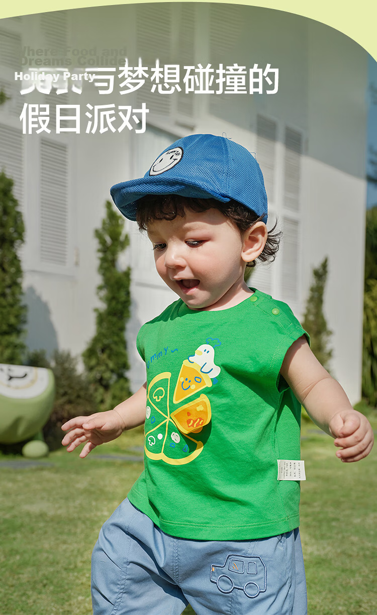 Balabala Baby Sleeveless T-Shirt Vest Girls Boys Infant Clothing 2026 New Summer Cotton Soft Top 5