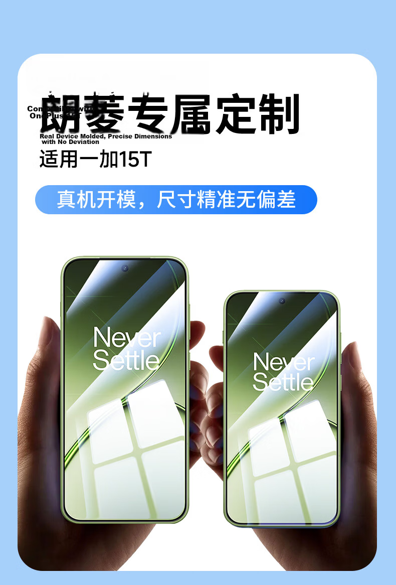 Langling [2-Pack Drop-Proof] Tempered Glass Screen Protector for OnePlus 15T with Ultrasonic Fingerprint Unlock, Full Coverage, HD, Anti-Drop, Explosion-Proof, No Black Edges 1
