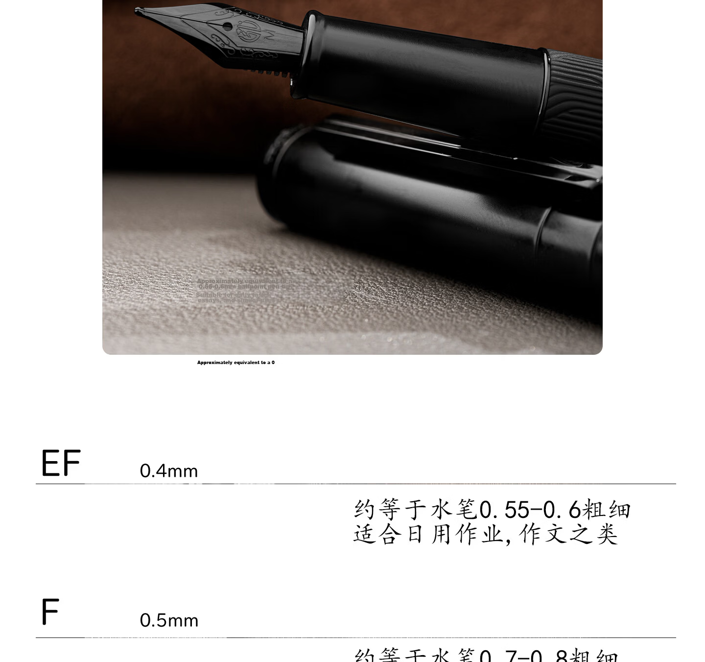Hongdian High-End Business Elegant Student Calligraphy Vintage Art Pen 1861 Black Forest Pro Key Black EF Nib Obsidian Gift Box with 60ml Ink 15