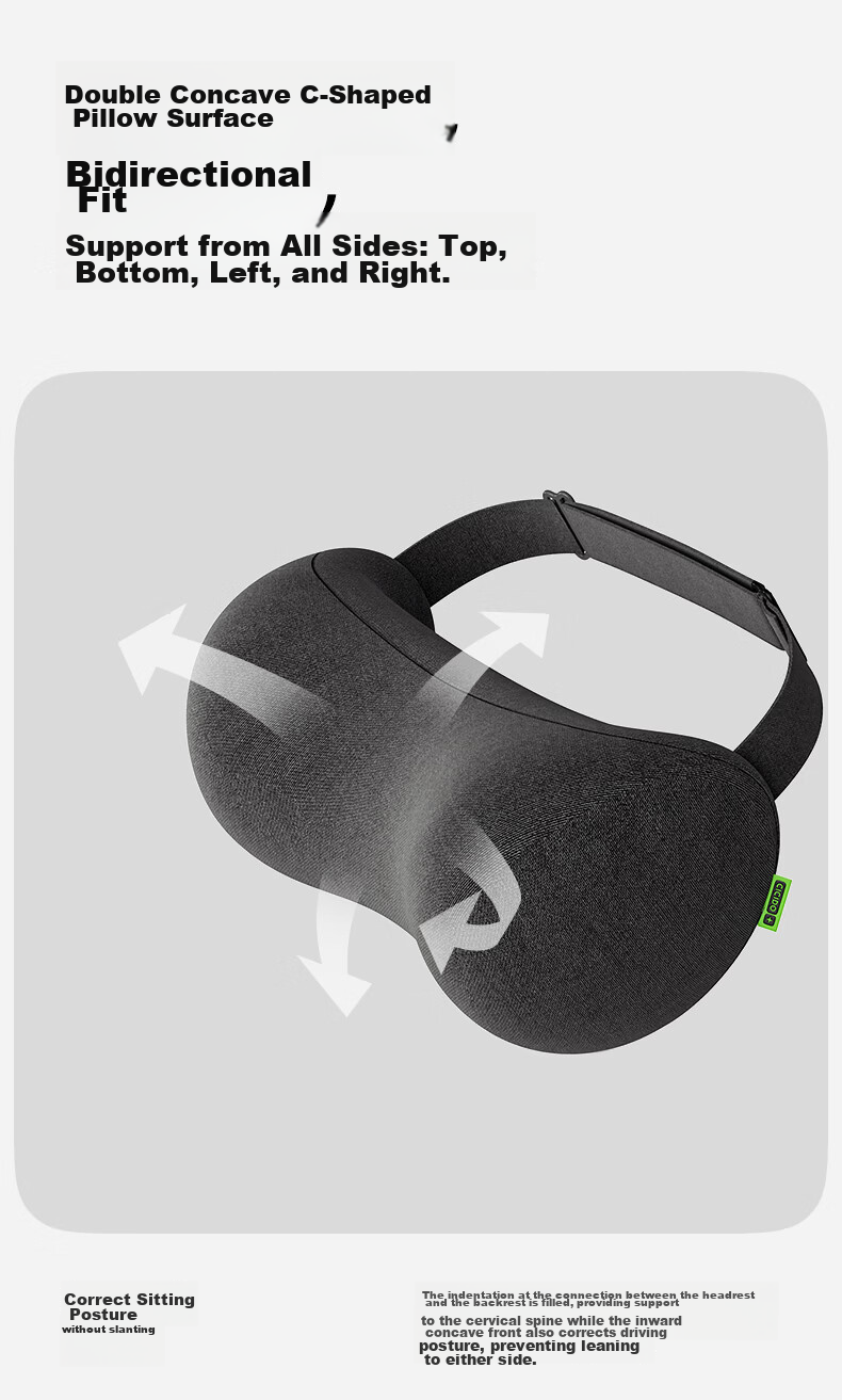 CICIDO Car Headrest and Lumbar Support Set Neck Protection Pillow Seat Cushion Car Neck Pillow Waist Support Cushion Lumbar Pad 5