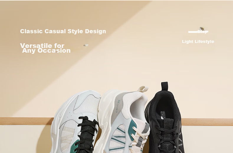 361° Men's Sports Shoes Autumn Comfortable Lightweight Breathable Casual Retro Dad Shoes 672636702-2 5