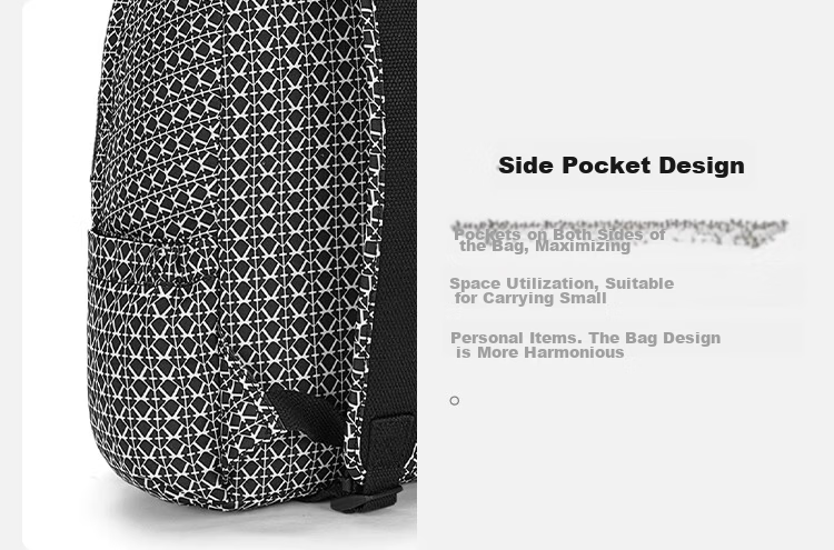 Kaplin DELIA 14-inch Laptop Backpack School Bag Black Letter Print Birthday Gift 11
