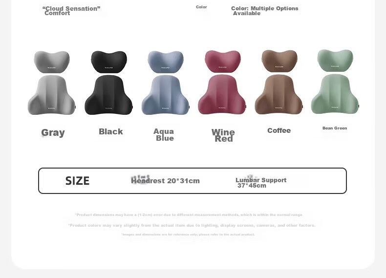 Qiaoshi Car Headrest Neck Pillow Driving Lumbar Support Cushion Driver Seat Neck Pillow for BMW Audi Maybach 19