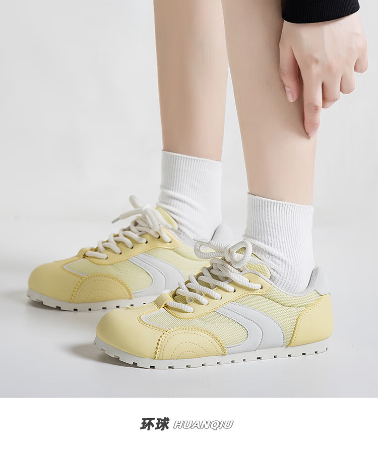 Global 2026 Spring Summer Women's Training Shoes Minimalist Design Black Commuter Lightweight Breathable Campus Sneakers 19