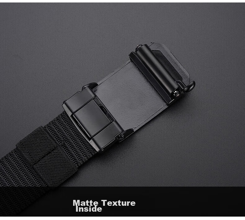 HOCR Men's Woven Canvas Casual Belt Outdoor Adjustable Automatic Buckle Nylon Waistband for Students Military Training Jeans 12